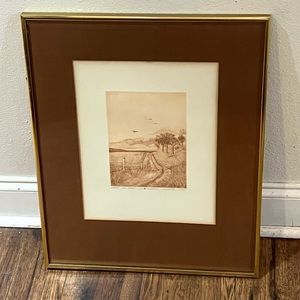 Richard Lapointe Drawing Bright & Early Framed & Signed